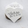 100pcs In Stock Hanging Tag German Heart Thank You Valentine's Day Kraft Paper Heart Tag Label Gift