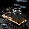 Applicable to Huawei pura80pro mobile phone case electroplated magnetic suction pura70pro all-inclusive anti-drop simple men's leather case