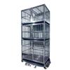Stainless Steel Multi-Layer Dog Cage for Small to Medium Dogs - Parent-Child Design, Ideal for Pet Shops & Boarding