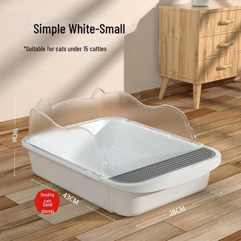 Extra Stor Halvsluten Kattlåda med Anti-Spårningsdesign