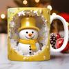Tazza da caffè in ceramica tazza da tè pupazzo di neve cappello di Natale tazza