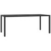 Vidaxl 7-Cz. Garden Furniture Set With Cushions, Black, Poly Rattan