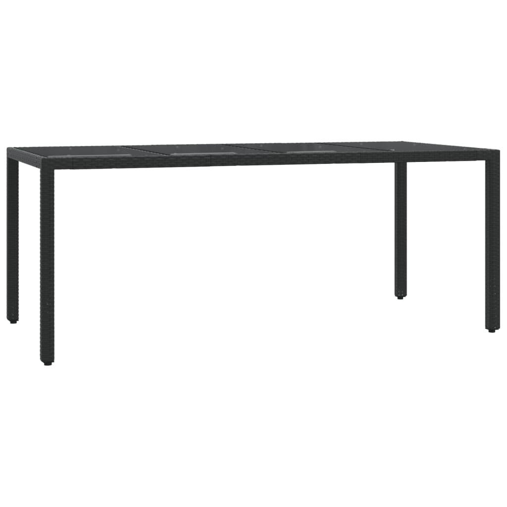 Vidaxl 7-Cz. Garden Furniture Set With Cushions, Black, Poly Rattan