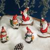 Christmas Figurine Figure Decors Resin Santa Clauses Statue Christmas Decorative Figurines Table Centerpiece for Holiday