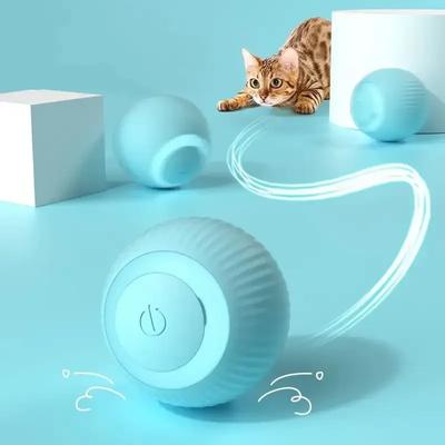 Smart Cat Rolling Ball Toys Wiederaufladbares Katzenspielzeug Ball Motion Ball Selbstbewegendes Kätzchenspielzeug für interaktives Spielen im Innenbereich