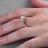 Fashion Exquisite Gold Color Inlaid Rhinestone Ring Combination for Women Personal Trend Engagement Party Jewelry