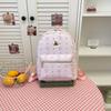 Cute large-capacity backpack, high value, sweet printing, versatile backpack, niche design sense of women
