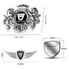 1 PZ Sticker Decorativo per Carrozzeria e Bagagliaio Stile Auto Adesivo Emblema Leone Corona 3D in Metallo per Dacia Duster Logan 3 Mcv Sandero MK2 Stepway