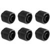 Dracaena.io 6-Pack G14-inch Thread To 38-inch ID, 58-inch OD Compression Fittings for Soft Tubes, Soft Tube Connectors for Computer Water Cooling