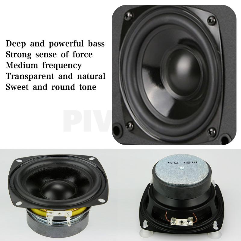 4 Inch High Power Home Bookshelf Speaker 2.0 Passive Desktop Monitor Wall-mounted Surround Sound Hi-fi Fever Hifi Speaker A Pair