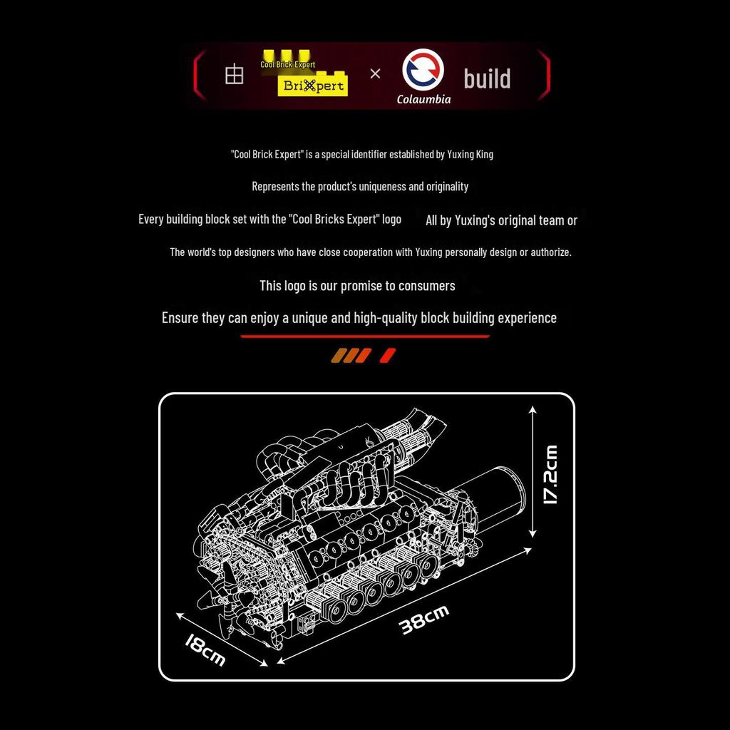 Yuxing 2025 V12 Engine Assembly Toy - Perfect Birthday Gift