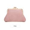 Cute Clip Lock Women's Coin Purse Retro Solid Color Bifold Kiss Lock Small Wallet Simple PU Leather Lipstick Portable Pocket Bag