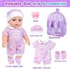 12" Reborn Rubber Baby Doll & Backpack Set - Soothing Toy for Children