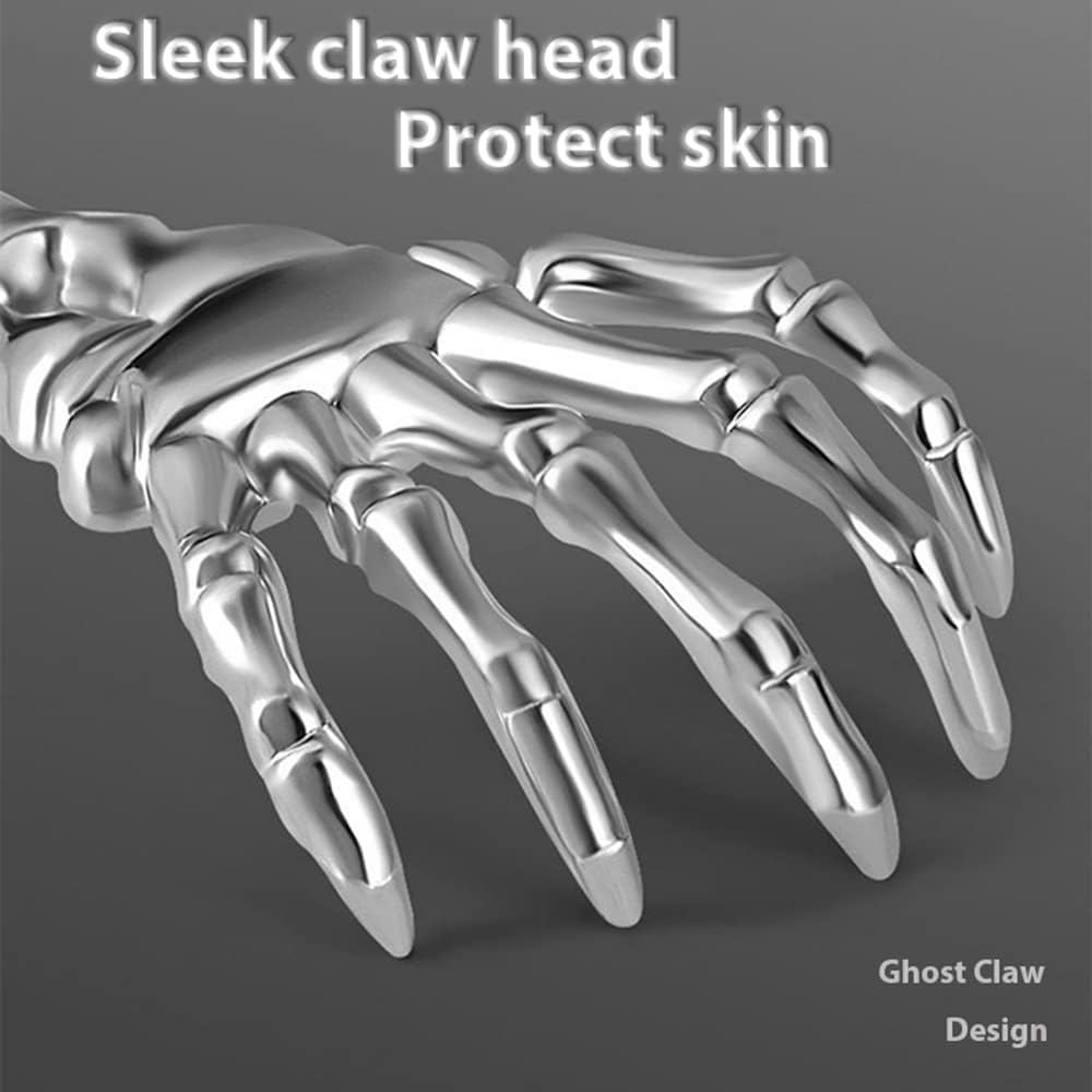 Skeleton Hand Back Scratcher Telescopic Stainless Steel Back Massager Body Scratcher Tool