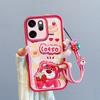 KEYSION Shockproof Case for OPPO Reno14 F 5G with Lanyard Soft Silicone Cute 3D Cartoon Doll Phone Cover for OPPO Reno 14F 5G