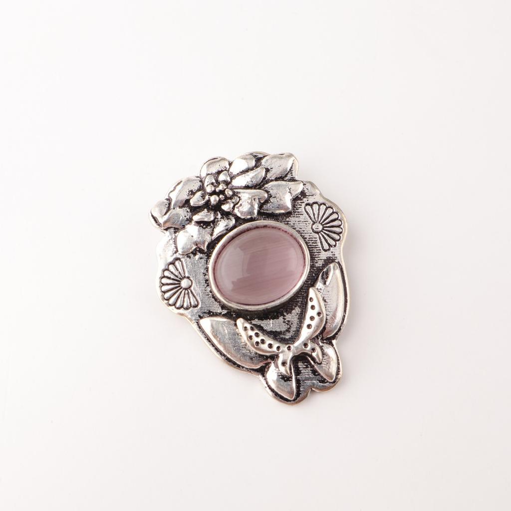 Purple Cat's Eye Gemstone 925 Solid Silver Jewelry Handmade Pendant Wedding Gift CP-6-42