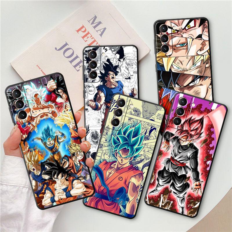 Anime Case for Samsung Galaxy S20 FE S9 S21 S10 S22 Ultra 5G S21 Plus S7 S10e S8 Black Soft Bumper Dragon G-Gokus Cover Funda