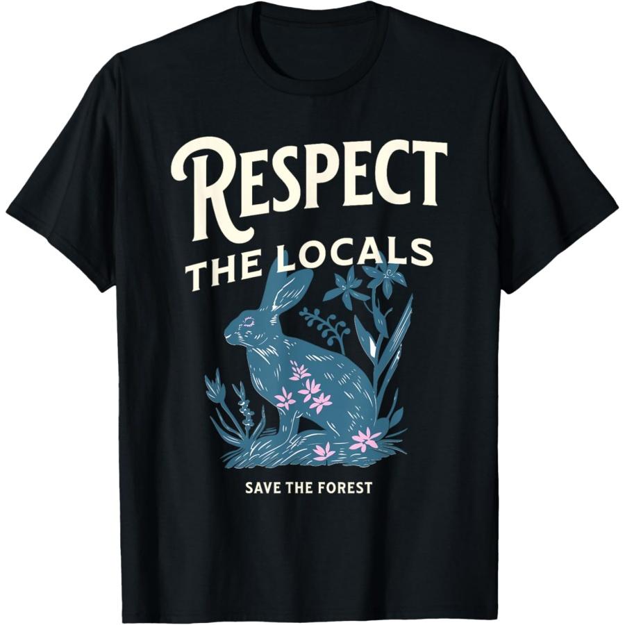 Cute Kawaii Graphic Respect The Environment, Rabbit, Save It T-Shirt S