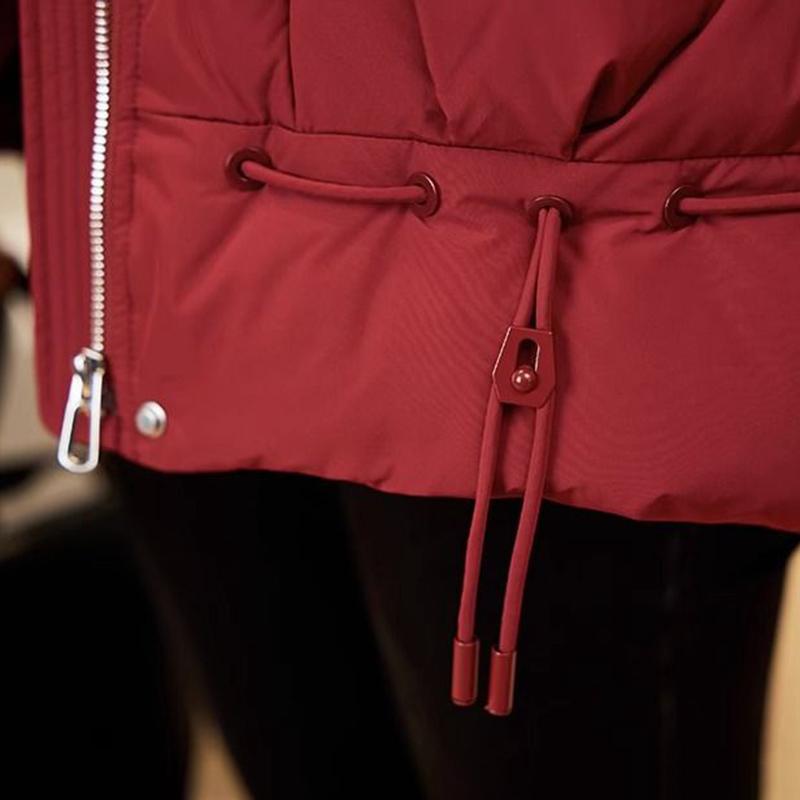 Coat for Women Fleece Thickened Plush Winter Windbreaker Waterproof Casual Down Jacket