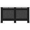 Black Radiator Cover - VIDAXL - 152x19x81 Cm - MDF - Storage Space for Books and Ornaments