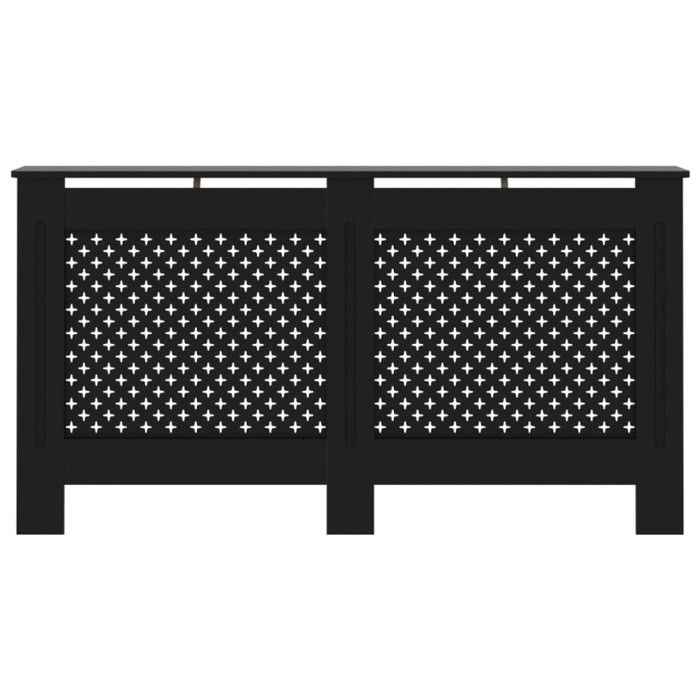 Cache-radiateur Noir - VIDAXL - 152x19x81 cm - MDF - Espace de rangement pour livres et ornements
