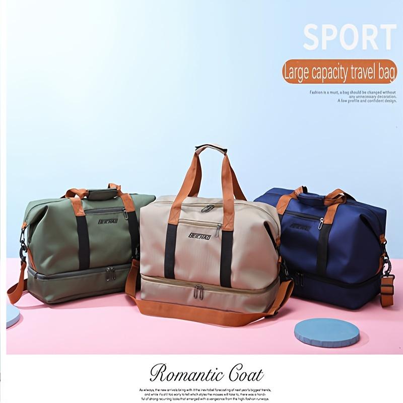 1 buc Rucsac de călătorie ușor - Geantă tote sportivă spațioasă cu compartimente multiple și bretele de umăr căptușite pentru sală, yoga, escapade de weekend