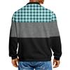 Men's Casual Fashion Printed Lapel Long-sleeved Knitted Bottoming Shirt Top