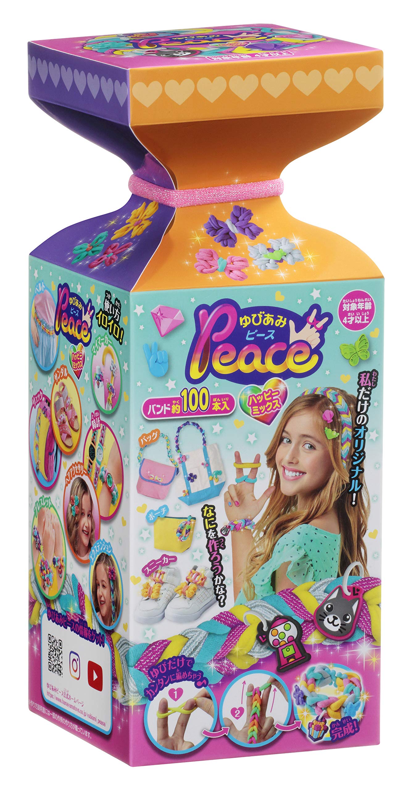 

Вязание пальцами мир счастливый микс белый