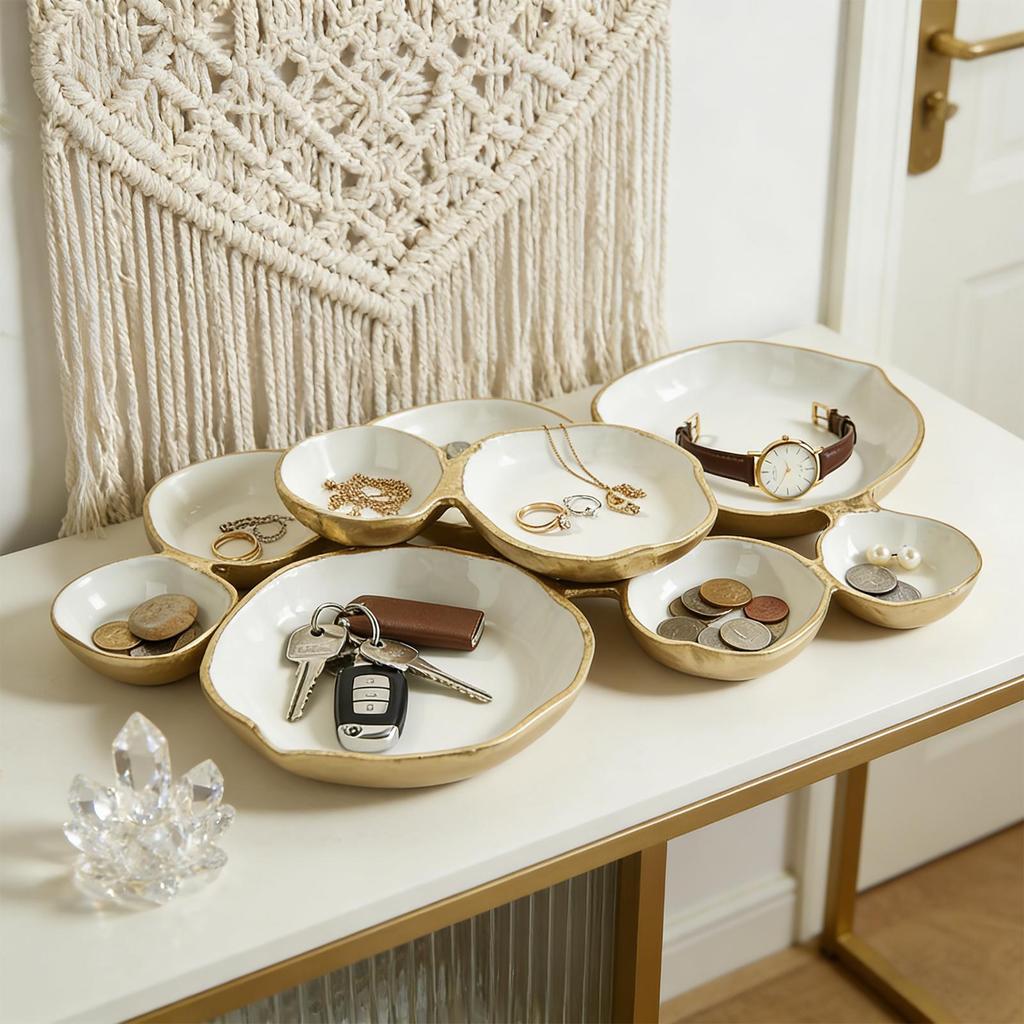 Serving Bowls for Entertaining Decorative Nine-Grid Dessert Plate Charcuterie Tray for Snacks Nuts Chips Fruit Candy Meals