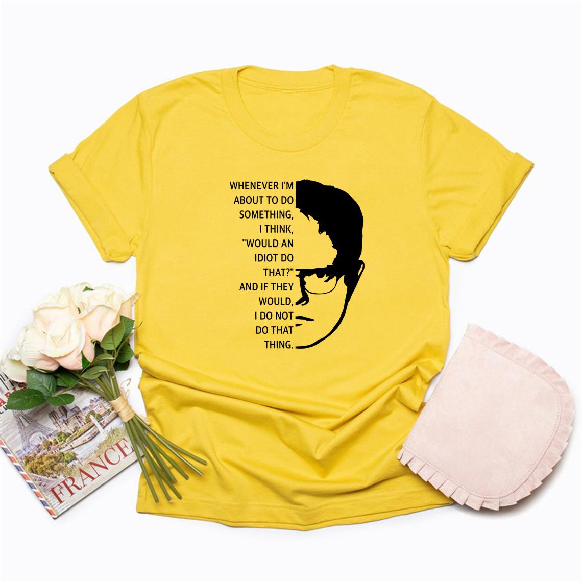 

Смешная футболка Дуайта Шрута Футболка с изображением офисного телешоу Женские футболки Футболки с коротким рукавом с графическим принтом Футболка для офисного любовника XXXL жёлтый