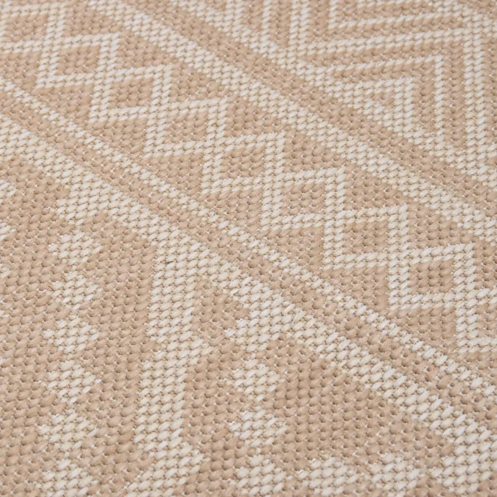 Flatweave Outdoor Rug, 200X280 Cm, Brown Stripes