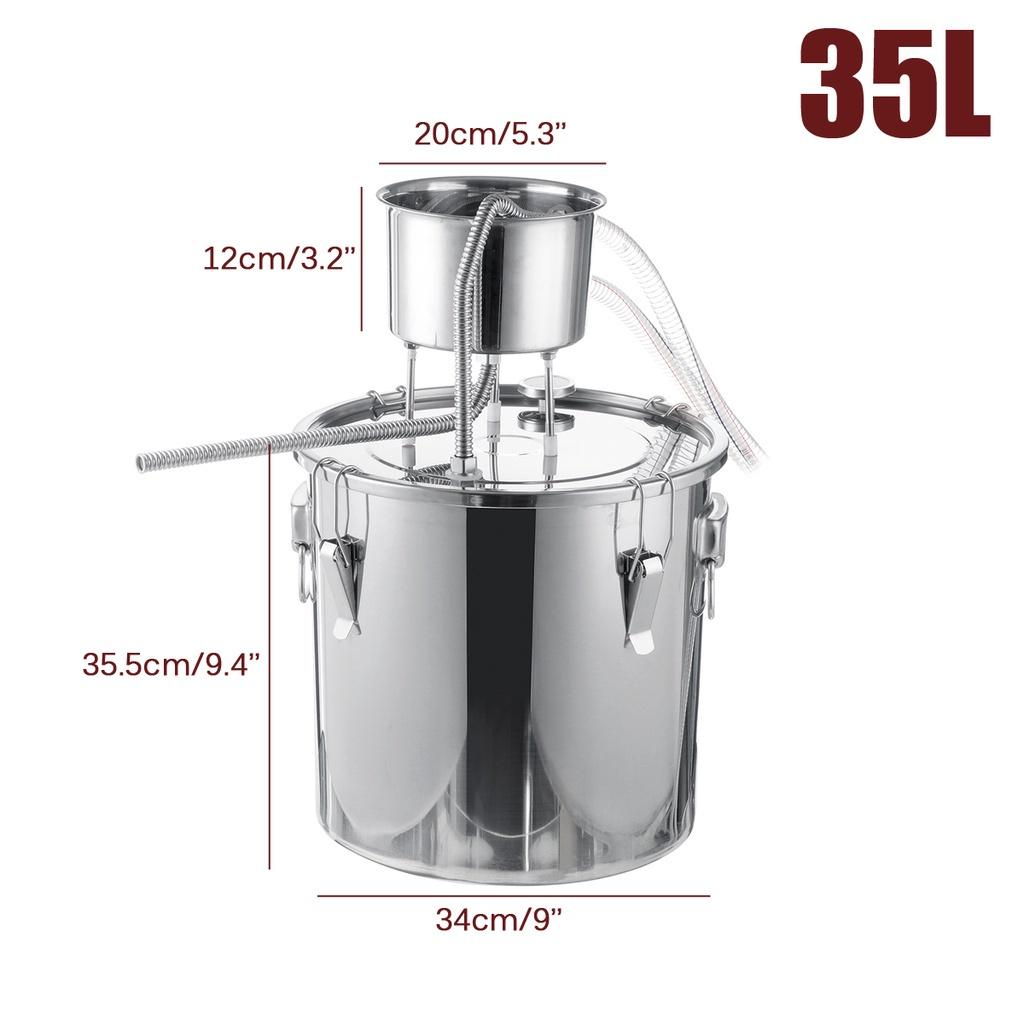 50/35/22/11L Stainless Still Copper DIY Home Brew Water Wine Essential Oil Brewing Distiller Alambic Moonshine Alcohol