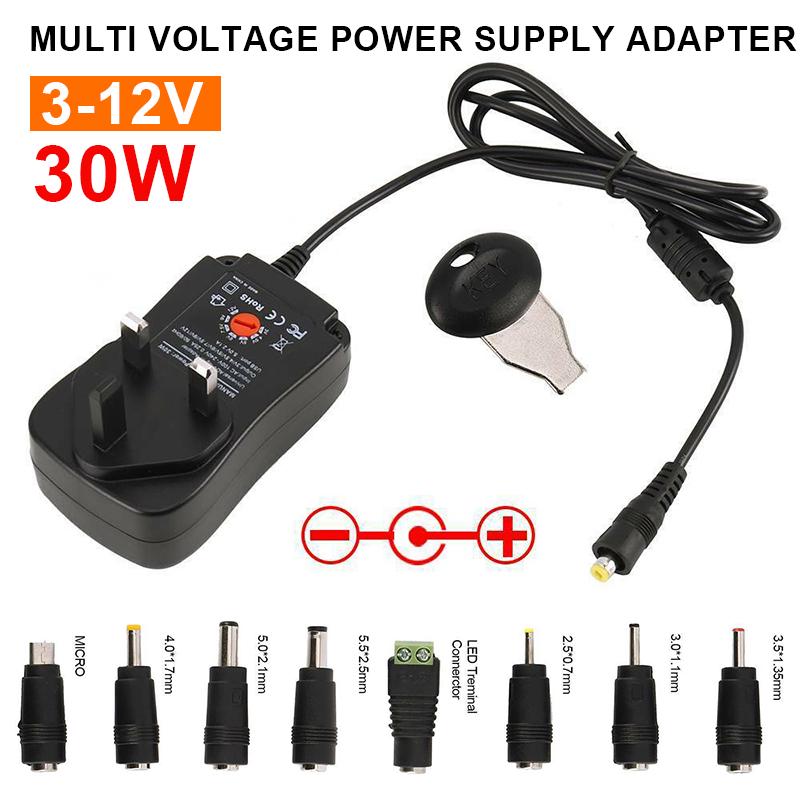 Pdtoweb 1 set New 30W Universal Mains AC/DC Power Adapter Supply Plug ...