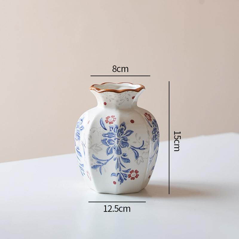 Ceramics Flower Vase Decorative Vase Desktop Ornament Table Decoration Flower Arrangement Holder Ceramic Vase Flower Pot