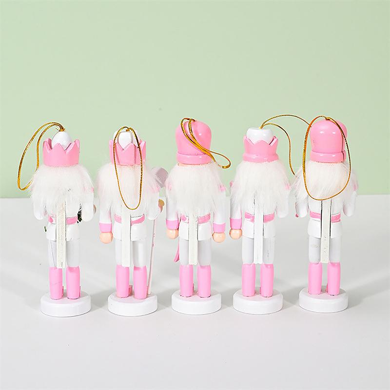 12cm Nutcracker Puppet Soldier Desktop Crafts Ornaments Nutcracker Playing Band Dolls Christmas Decoration New Year Home Decor