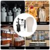 ABIY Canvas Mannequin Head Canvas Block Head Display Training Styling Manikin Head Wig Tripod Stand T Pins Wig
