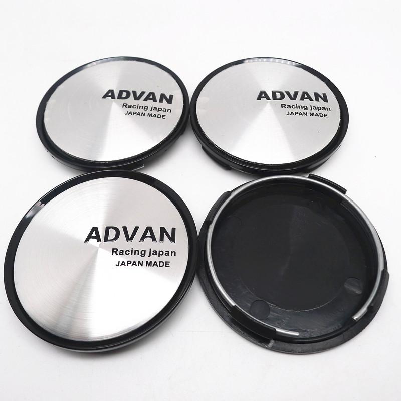 4pcs 63mm 57mm Advan Racing Wheel Center Caps Hub Rims Cover Car Styling Badge Emblem Car Styling