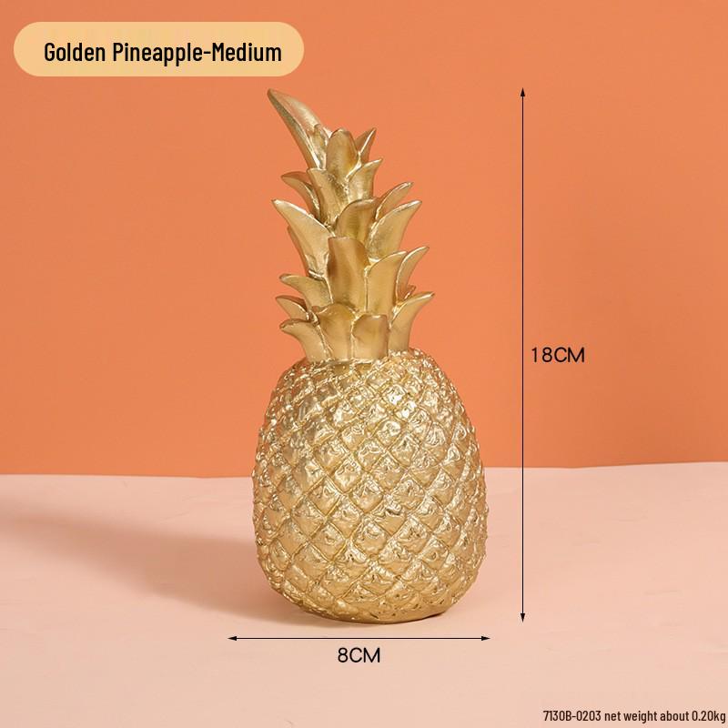 Golden Light Luxury Resin Handicrafts Collection: Ornaments for Office, Living Room, Wine & TV Cabinets