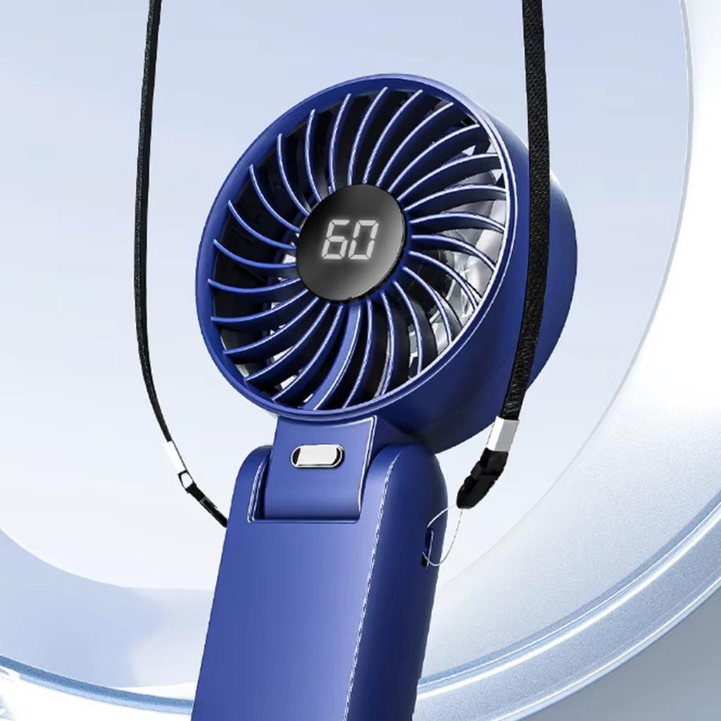 100-Speed with Display - Foldable Portable Baby Food Outdoor Handheld Fan