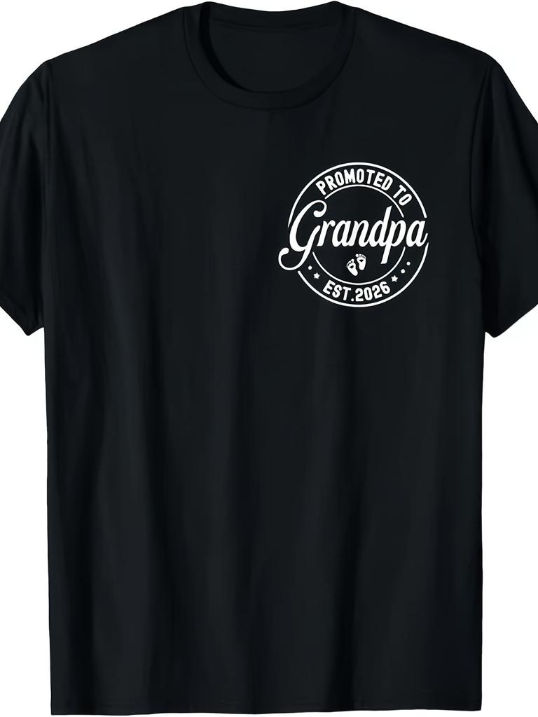 Announcing The Arrival of Grandpa in 2026 with This Stylish T-Shirt Gift for Dads. Available in a Matching Design for Bo