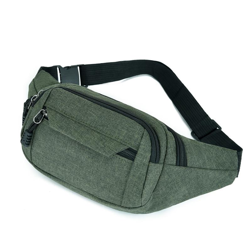 Moda Uomo Donna Marsupio Casual Marsupio Portamonete Grande Borsa da Cintura per Telefono Pouch Tela Outdoor Viaggio Borsa per Telefono Banana Borse da Fianco