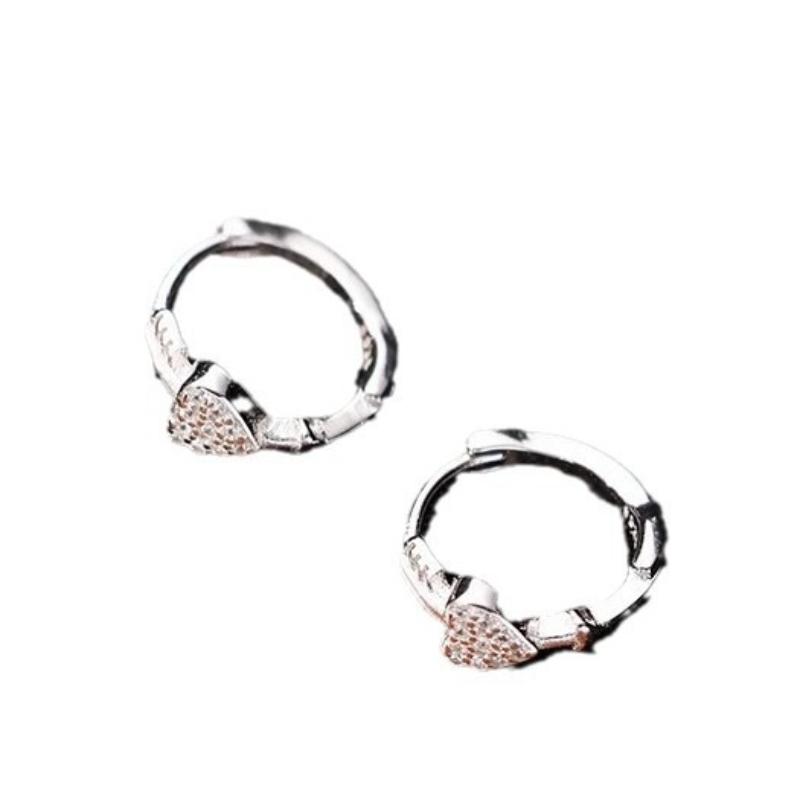 Small Love Earrings Female Niche Design Sense of Earrings Female Cold Wind Hundred with High-level Sense of Earrings Personalised Unique Earrings