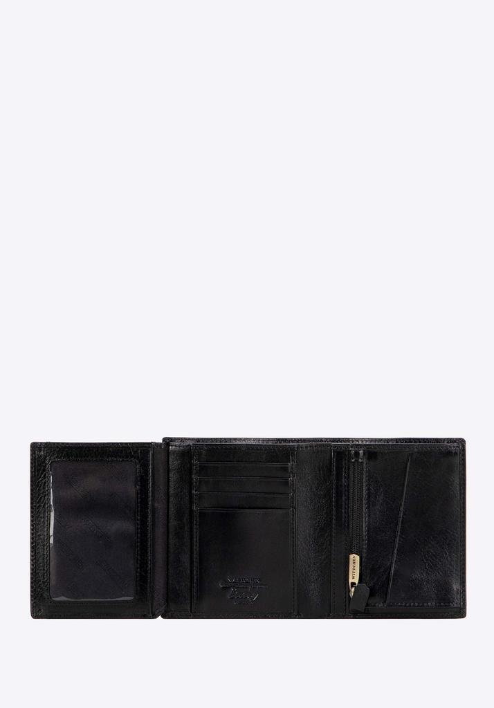 Wittchen Men's Wallet Made Of Genuine Leather With Embossed Logo Black Black Genuine Leather