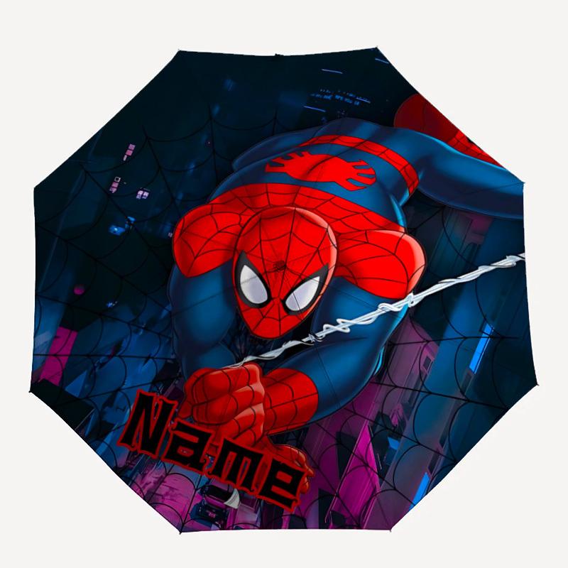 

1pc SpiderMan Custom Name Automatic Folding Umbrella, Durable Plastic & Iron, Lightweight for Outdoor Daily Use S1230031
