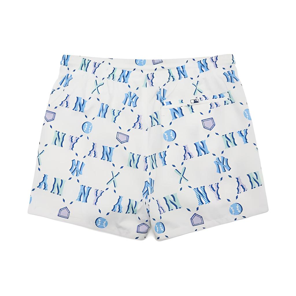 New MLB Base Logo Casual Shorts Women's White 3FSMM0123-50WHS