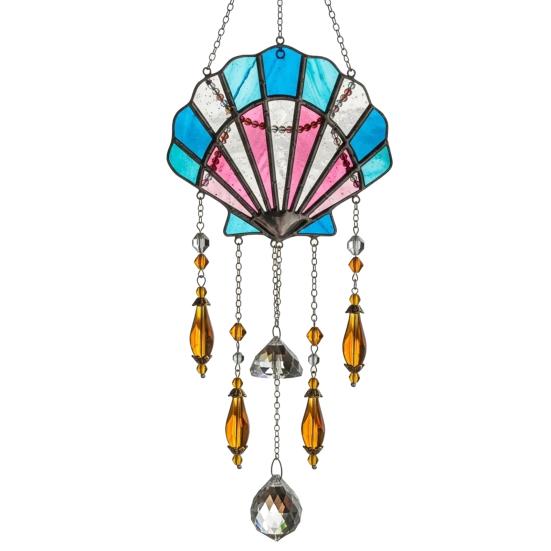 Sea Animal Sun Catcher Coastal Hanging Decoration Conch Starfish Seahorse Suncatcher for Home Windows Balcony Decor