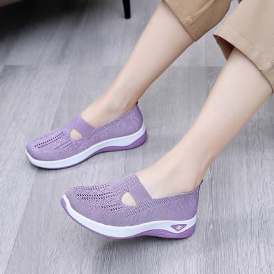 Shoes Women's Autumn Breathable Soft Sole Middle-aged and Elderly Mother Shoes One Pedal Women's Cloth Shoes Large Size Women's Shoes