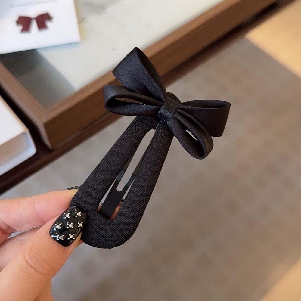 Polyester Karo Schleife Haarspange Hochwertige Koreanische Haarspangen Haarspange für Pony Schleifenkopf Haarspange Party