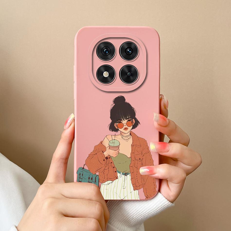 Case For Poco X7 Pro Cute Dinosaur Phone Bags Soft High Quality Liquid Silicone Back Cover For Poco X 7 Pro X7Pro Durable Fundas