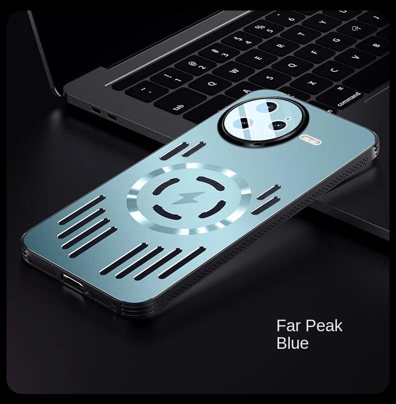 Metal Heat Dissipation Magnetic Shockproof Case For POCO F7 Pro F7 Ultra Magsafe Aluminium Alloy Bumper Hard Cover